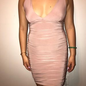 Slinky dusty rose dress